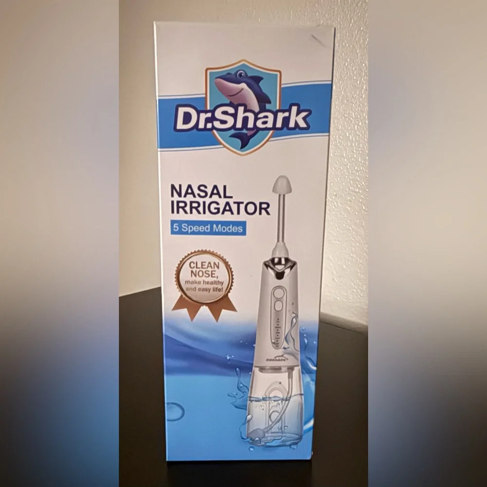 Dr. Shark Nasal Irrigator 5-Speed Electric Nose Cleaner New Sealed